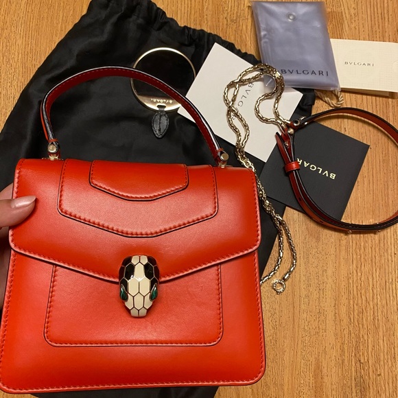 bulgari serpenti bag red